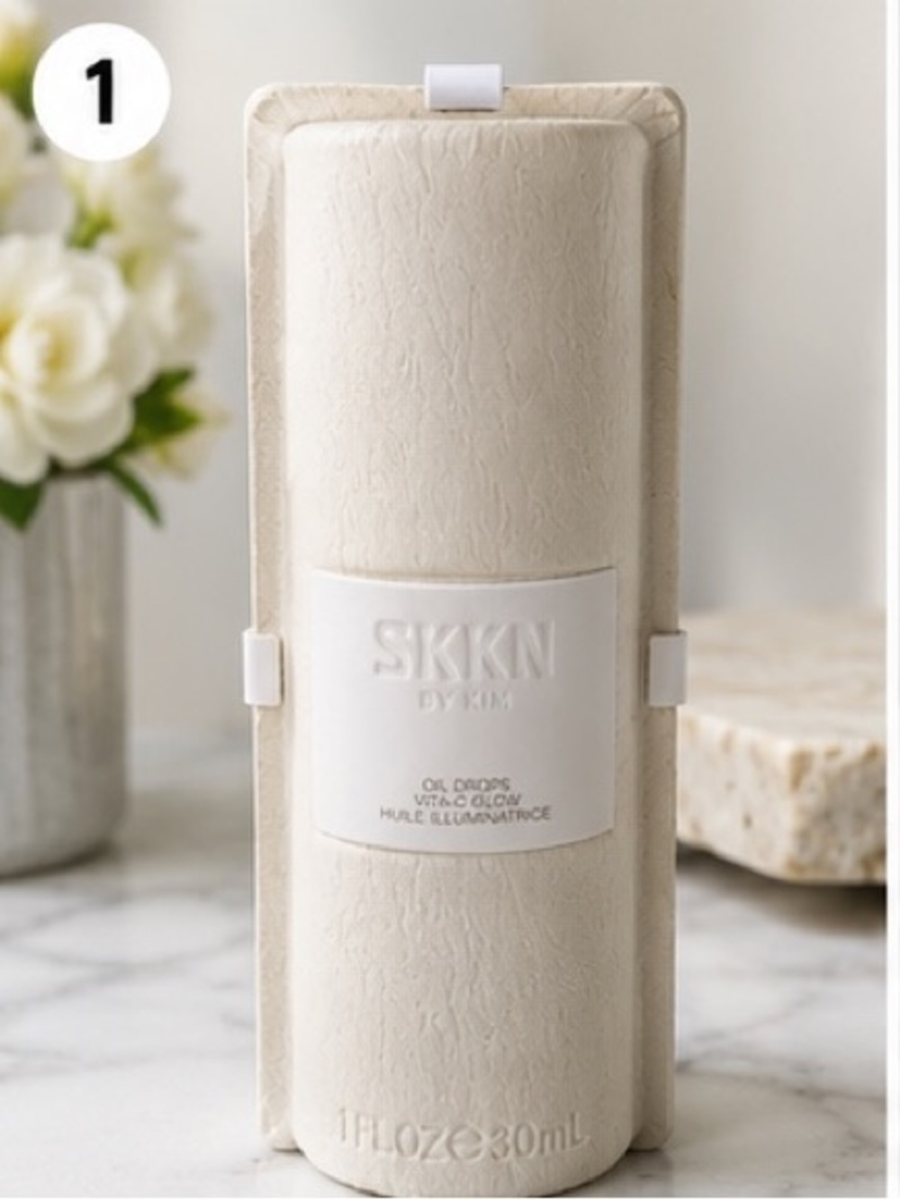 NEW SKKN by Kim Oil Drops Vita-C Glow 1 oz Vitamin C Face Oil Unopened MSRP $95